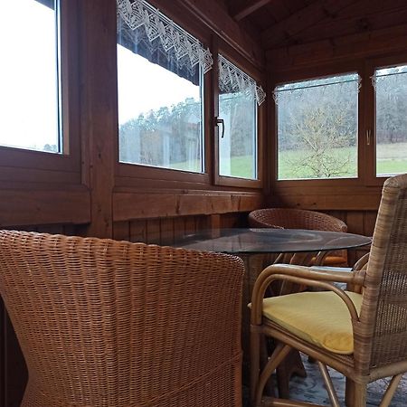 Appartamento Reitstation Rossmuehle Gräfendorf Esterno foto