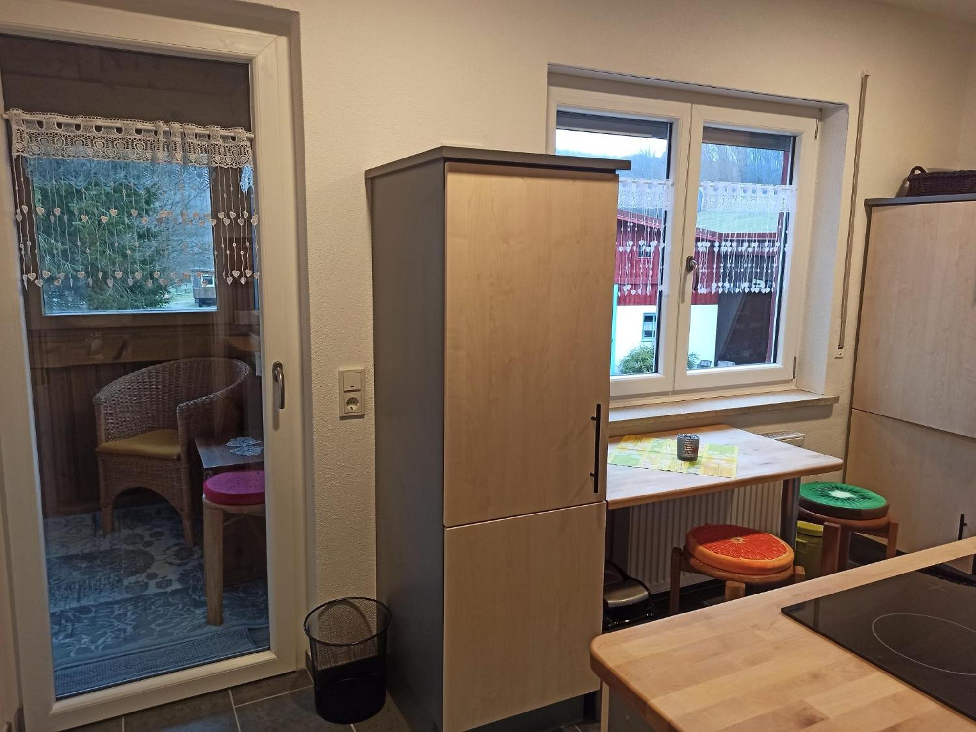 Appartamento Reitstation Rossmuehle Gräfendorf Esterno foto